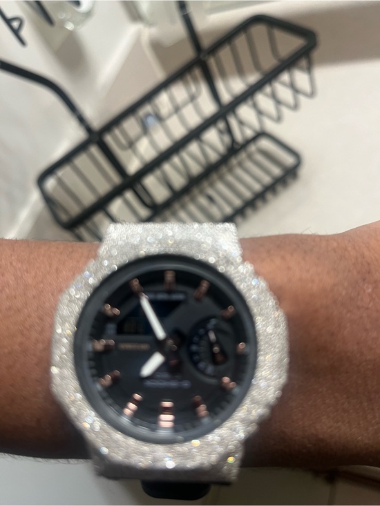 G-Shock Other - G-Shock Black Dial Watch with Silver Sparkle Bezel
